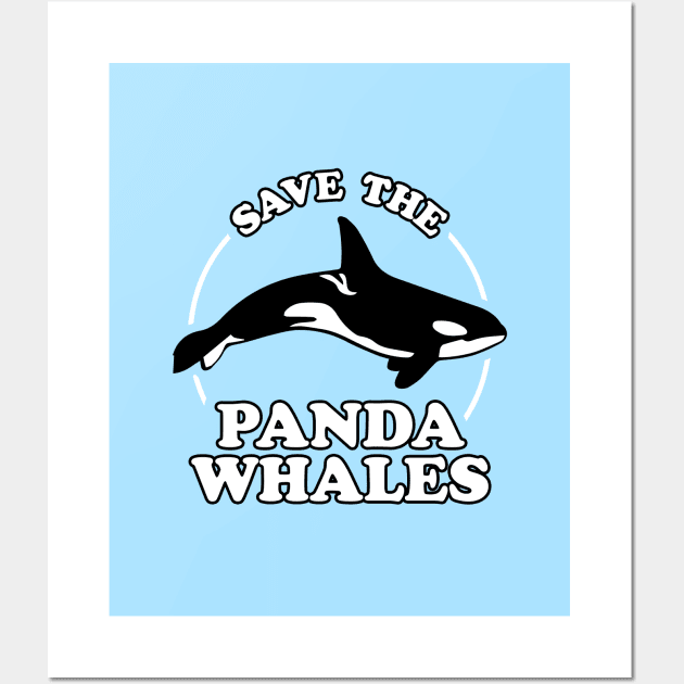 Save The Panda Whales Wall Art by dumbshirts